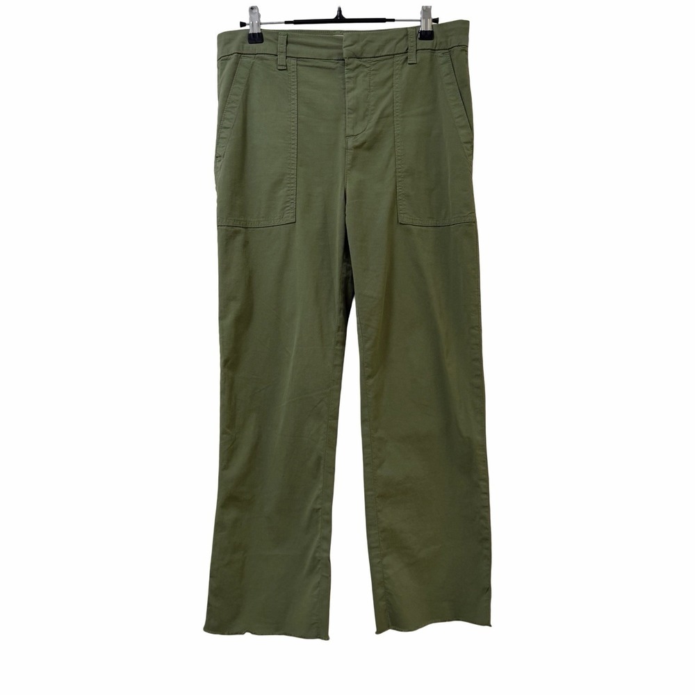 Frank & Eileen Women Blackstone Utility High Rise Pant Size 6 Army Green Raw Hem